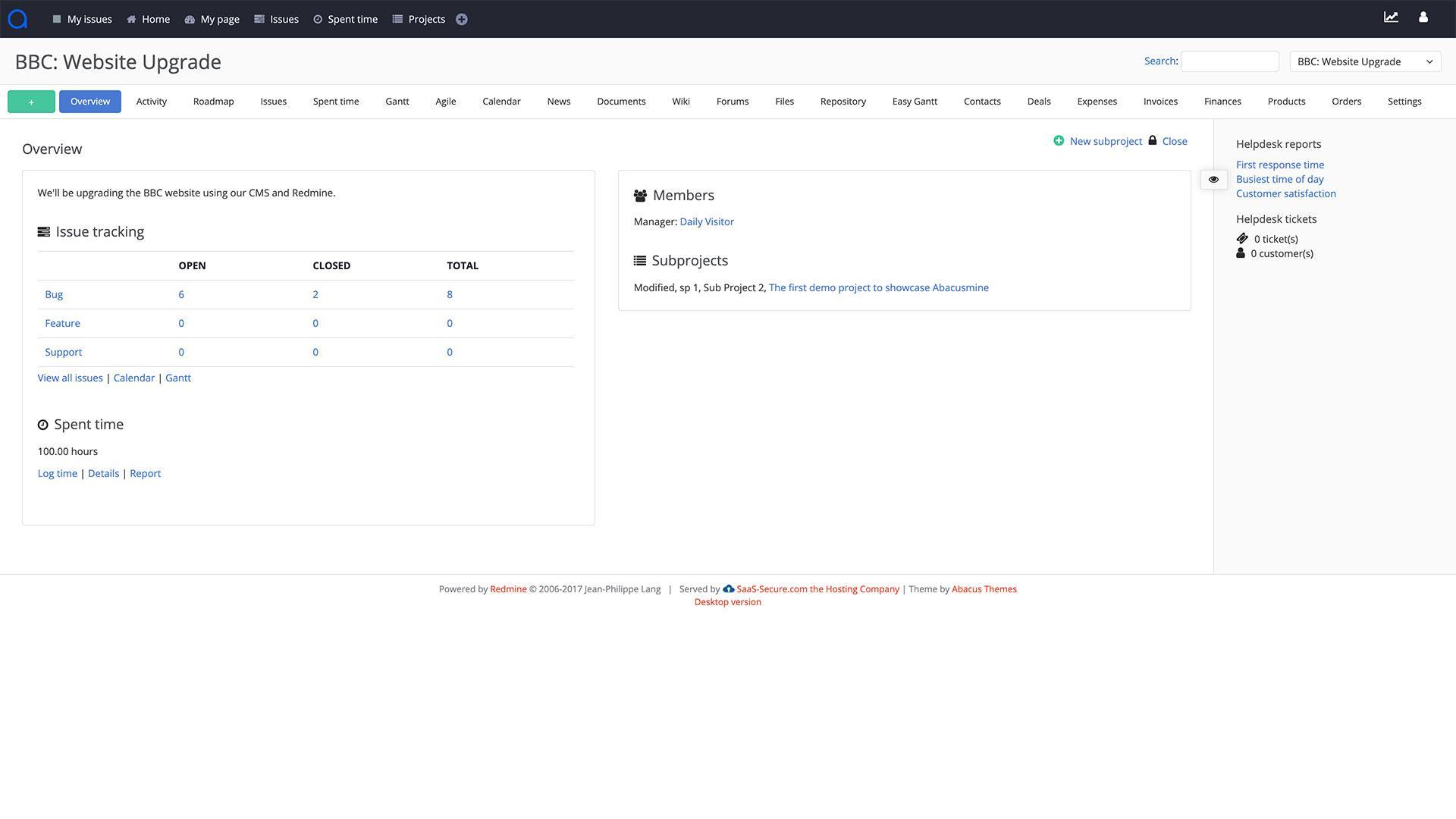 Redmine Project Overview